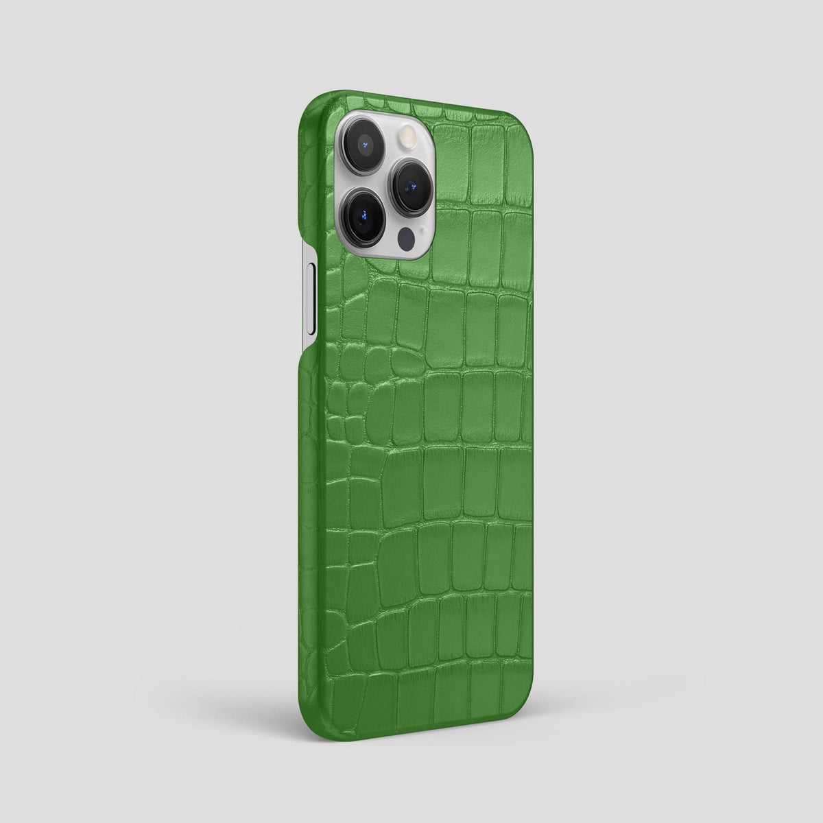 Apple-Green iPhone 15 Pro Max Slim Case Alligator -2 | Apple-Green