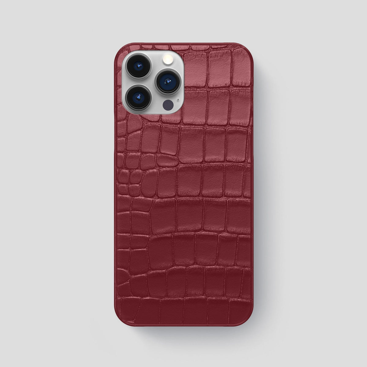 Burgundy iPhone 15 Pro Max Slim Case Alligator -1 | Burgundy