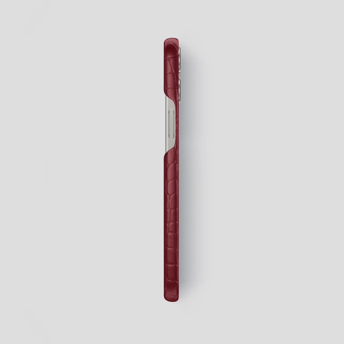 Burgundy iPhone 15 Pro Max Slim Case Alligator -3 | Burgundy