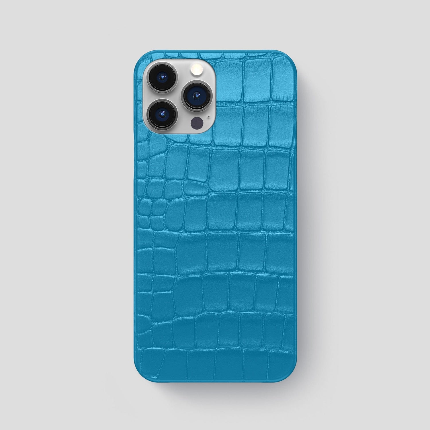 Curaçao-Blue iPhone 15 Pro Max Slim Case Alligator -1 | Curaçao-Blue