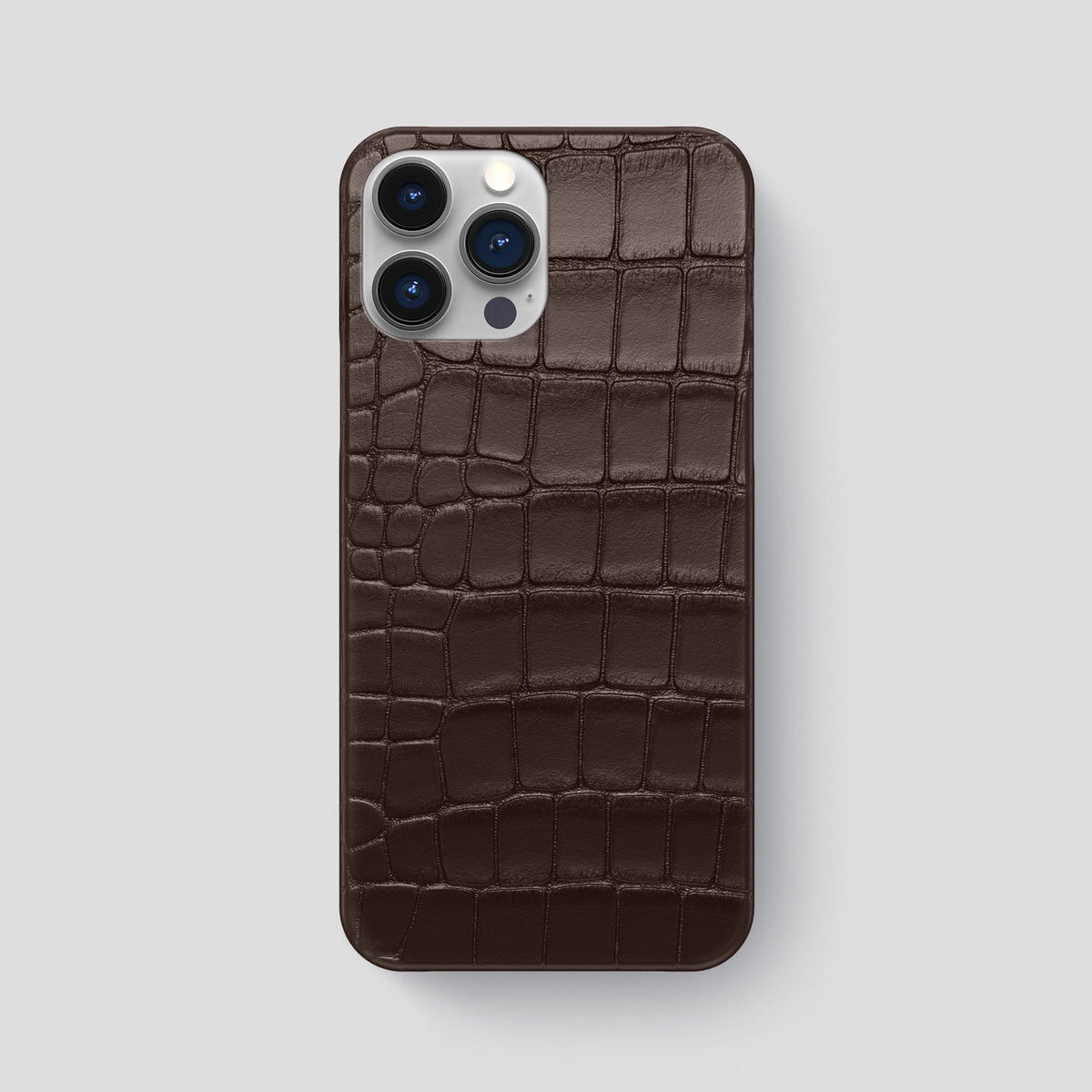 Dark Brown iPhone 15 Pro Max Slim Case Alligator -1 | Dark-Brown