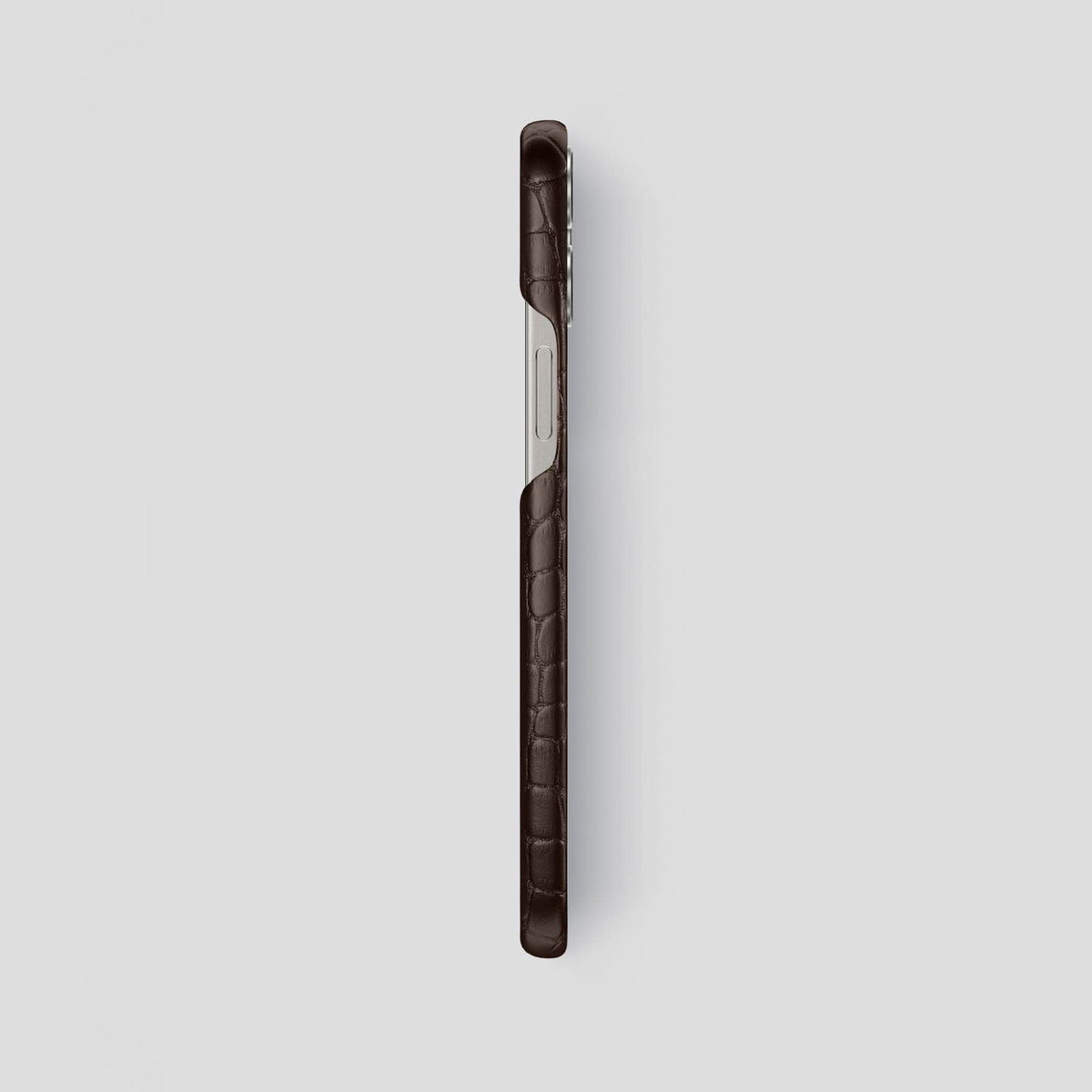 Dark Brown iPhone 15 Pro Max Slim Case Alligator -3 | Dark-Brown