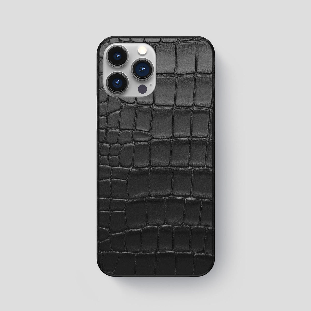 Black iPhone 15 Pro Max Slim Case Alligator -1 | Black