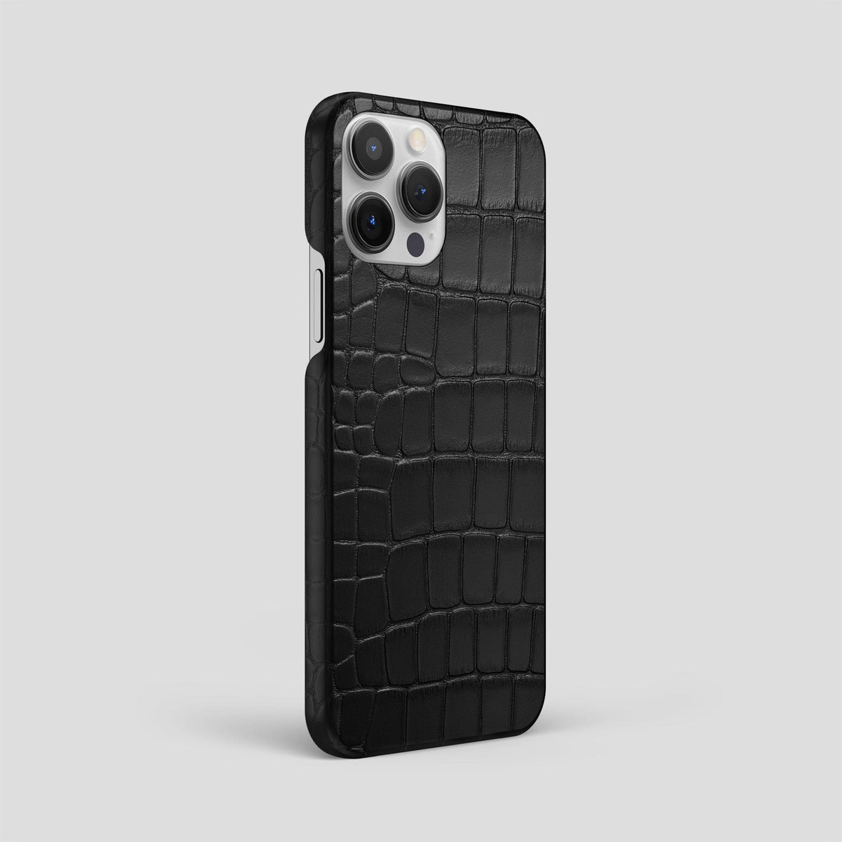 Black iPhone 15 Pro Max Slim Case Alligator -2 | Black