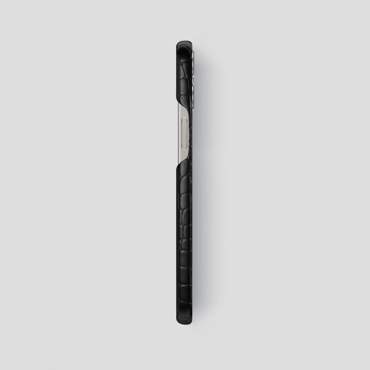 Black iPhone 15 Pro Max Slim Case Alligator -3 | Black