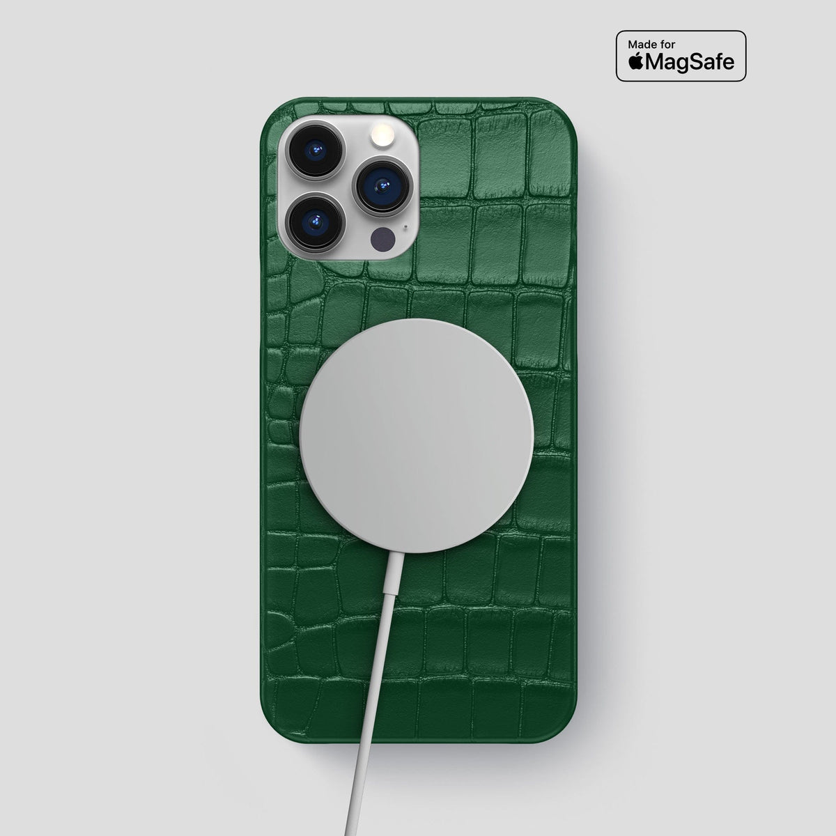 Forest-Green iPhone 15 Pro Max Slim Case Alligator -5 | Forest-Green