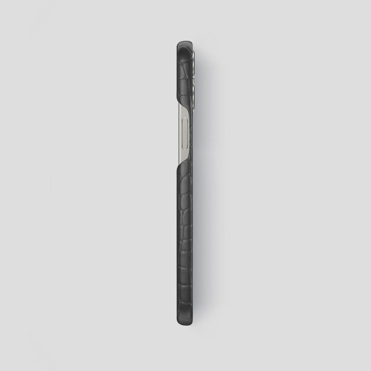 Grey iPhone 15 Pro Max Slim Case Alligator -3 | Grey