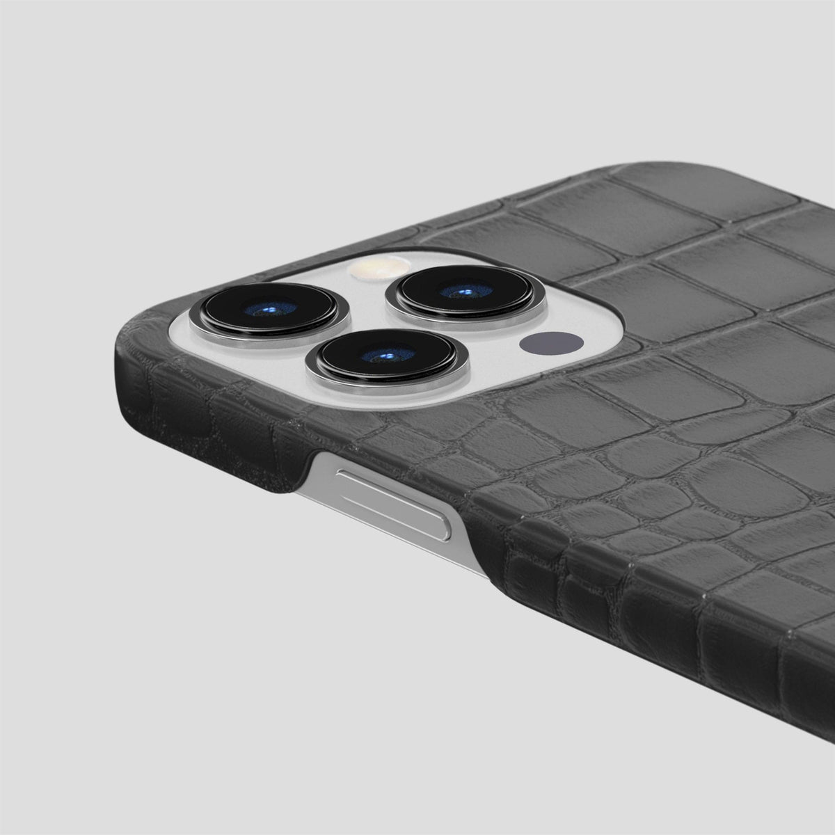 Grey iPhone 15 Pro Max Slim Case Alligator -6 | Grey