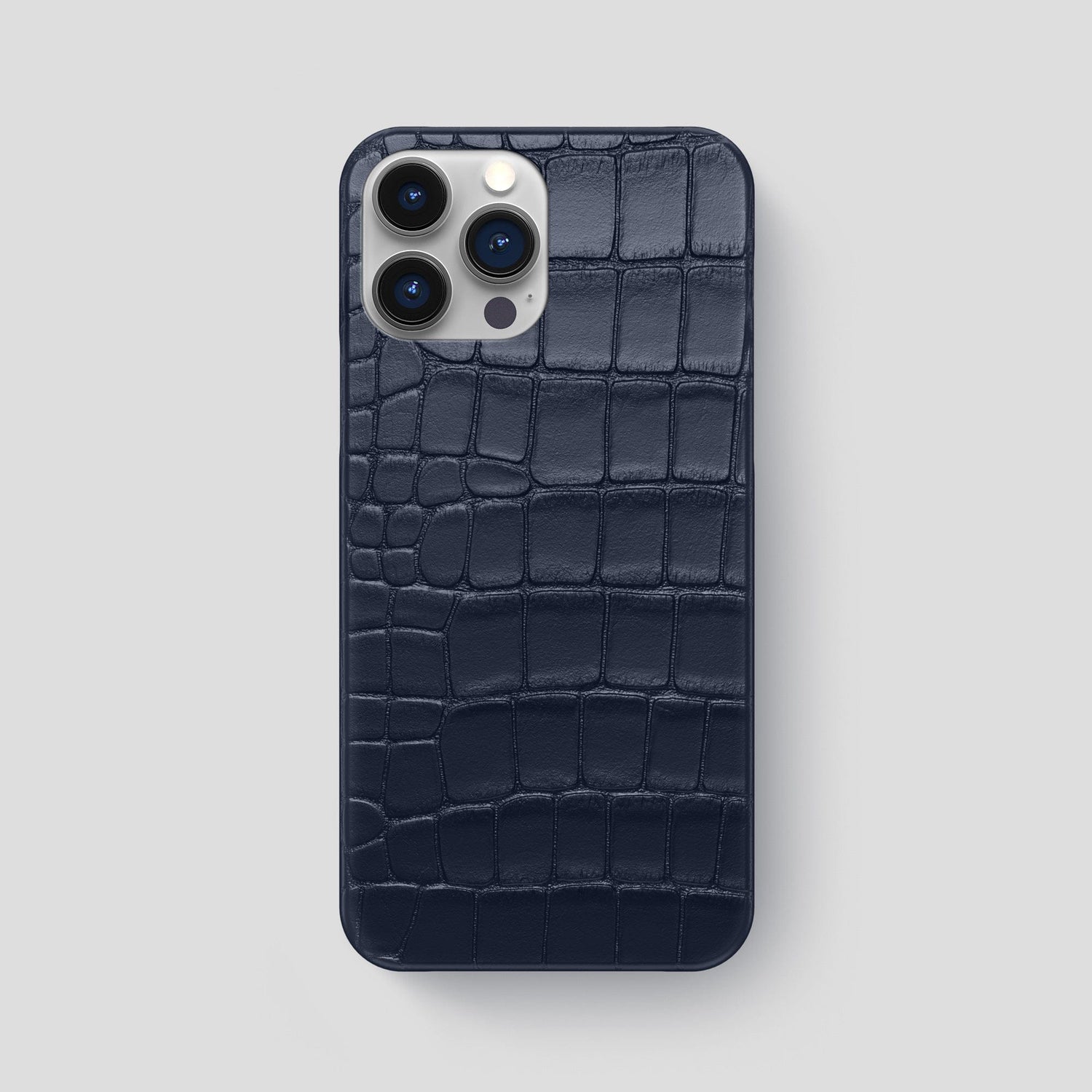 Navy Blue iPhone 15 Pro Max Slim Case Alligator -1 | Navy-Blue