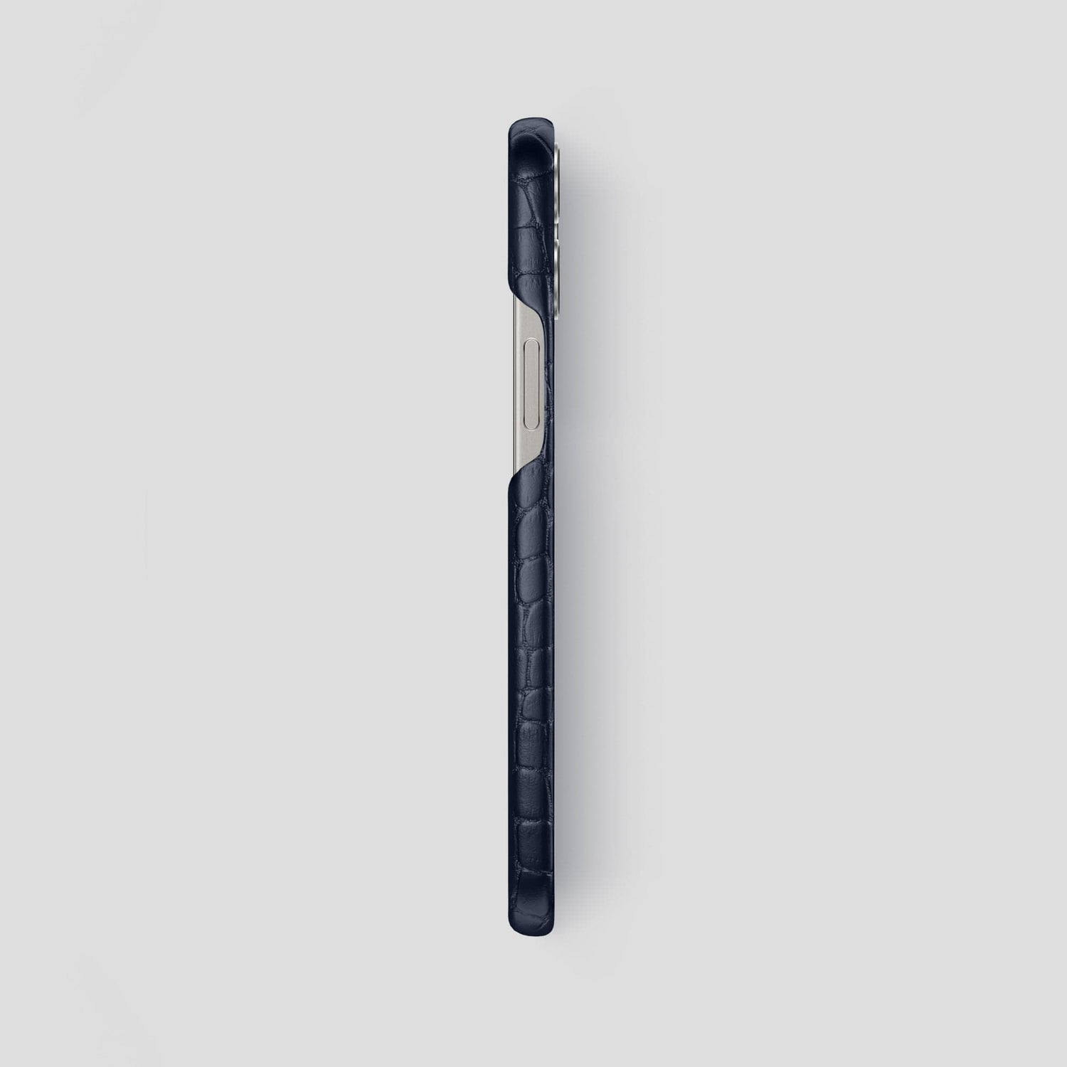 Navy Blue iPhone 15 Pro Max Slim Case Alligator -3 | Navy-Blue