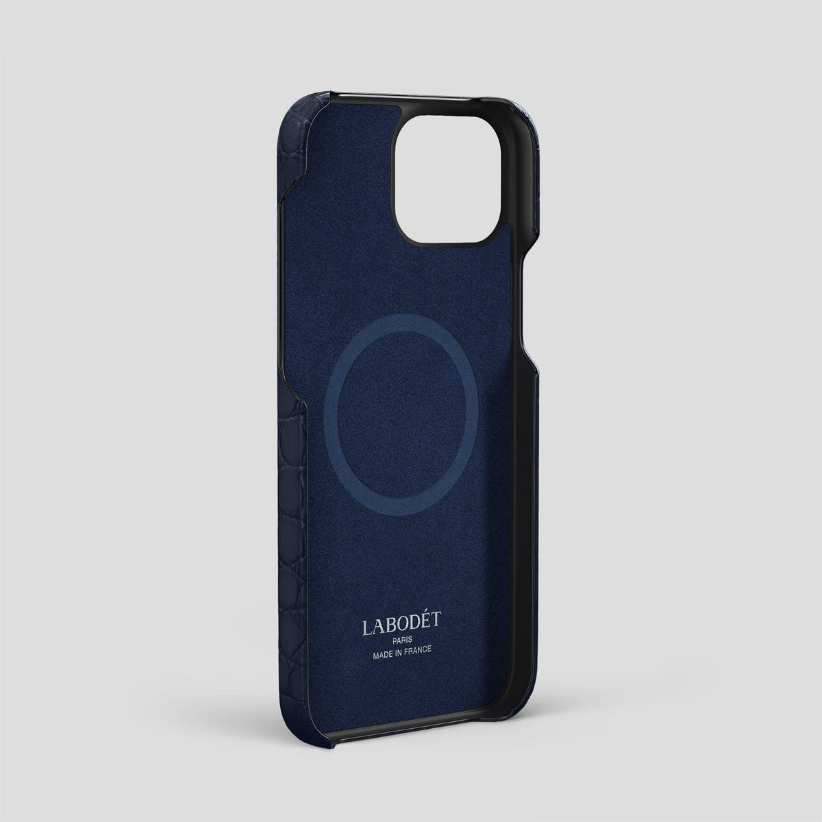 Navy Blue iPhone 15 Pro Max Slim Case Alligator -4 | Navy-Blue