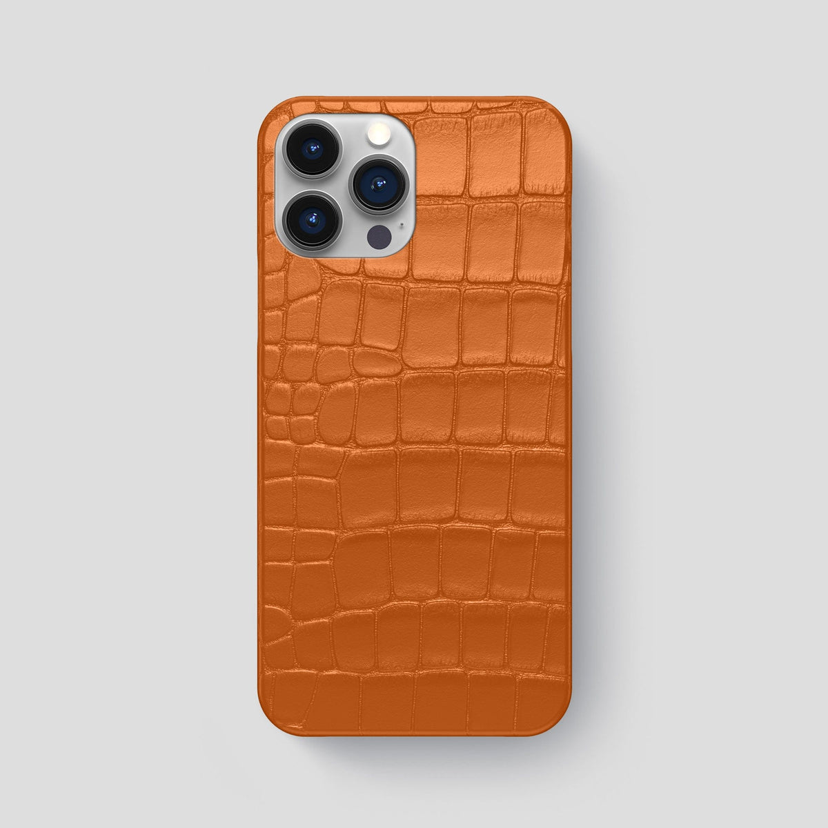 Orange iPhone 15 Pro Max Slim Case Alligator -1 | Orange
