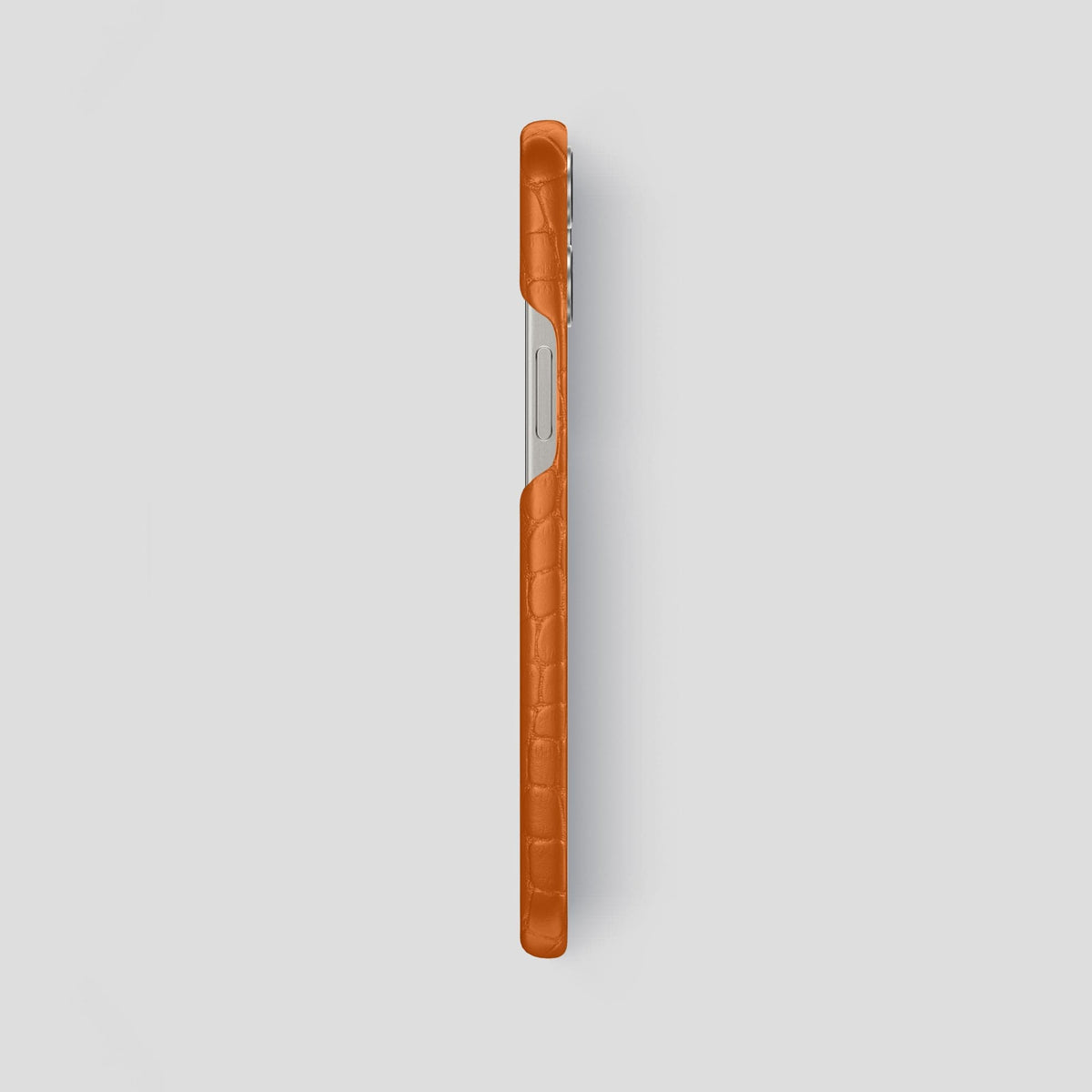 Orange iPhone 15 Pro Max Slim Case Alligator -3 | Orange