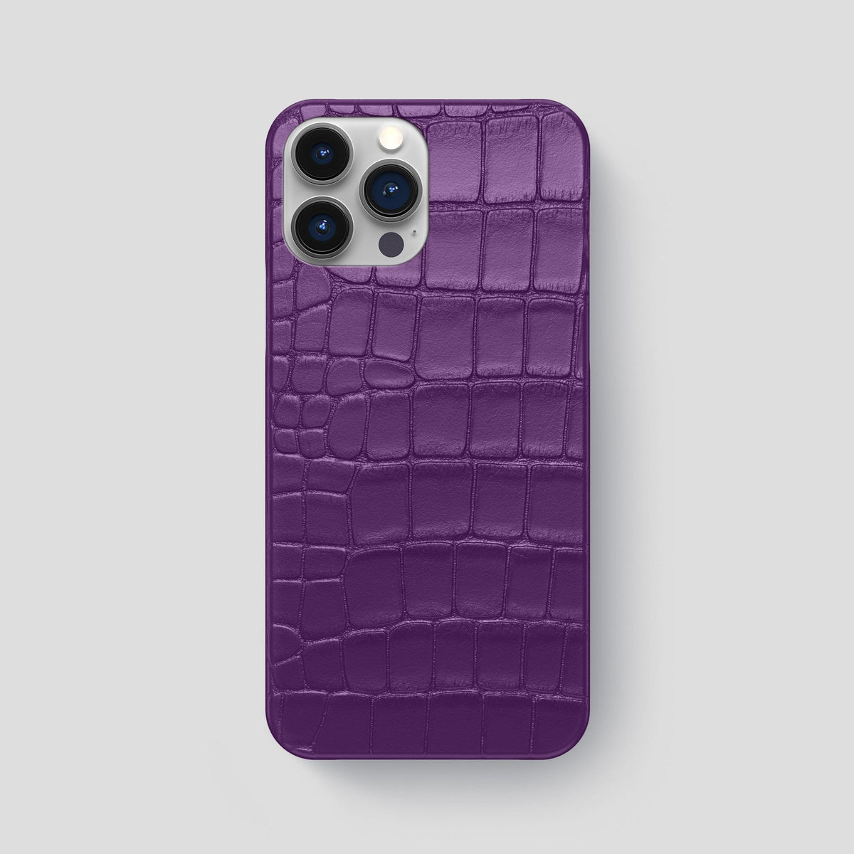 Purple iPhone 15 Pro Max Slim Case Alligator -1 | Purple