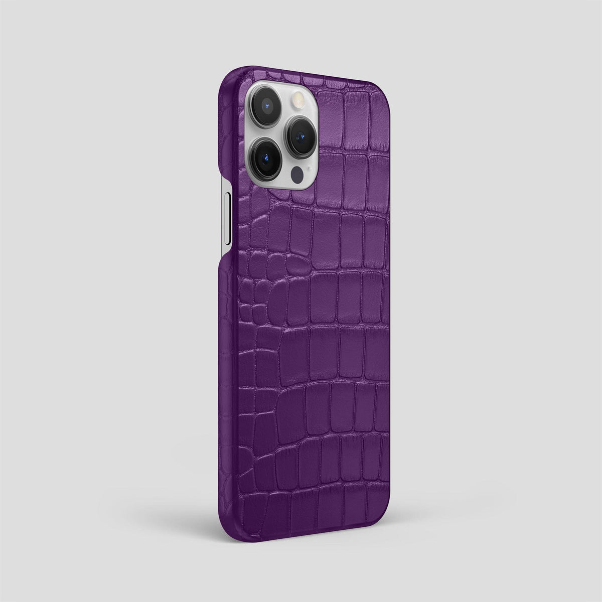 Purple iPhone 15 Pro Max Slim Case Alligator -2 | Purple