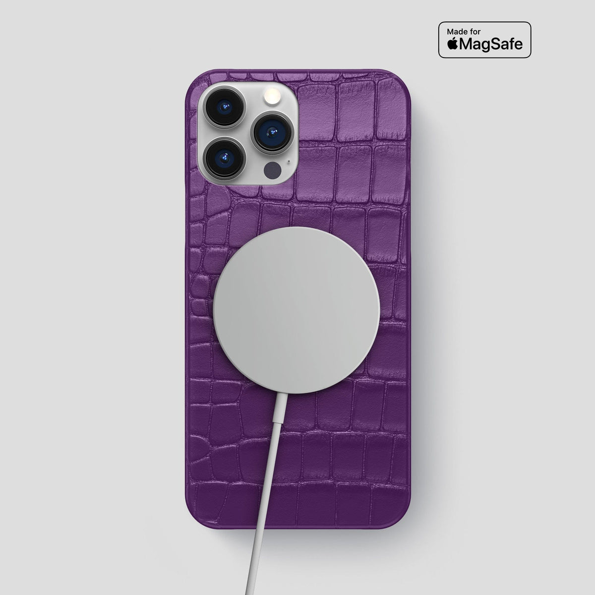 Purple iPhone 15 Pro Max Slim Case Alligator -5 | Purple