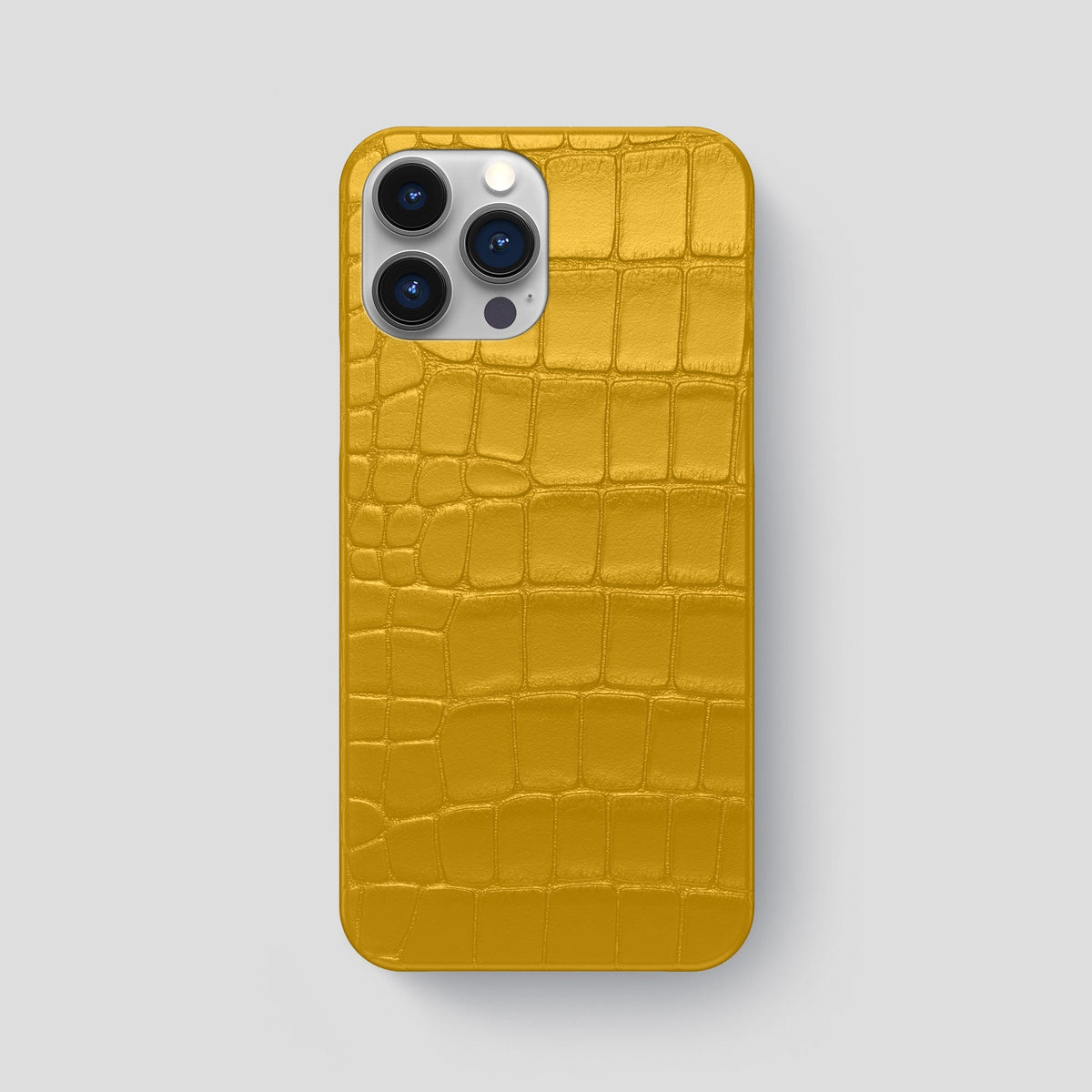 Yellow iPhone 15 Pro Max Slim Case Alligator -1 | Yellow