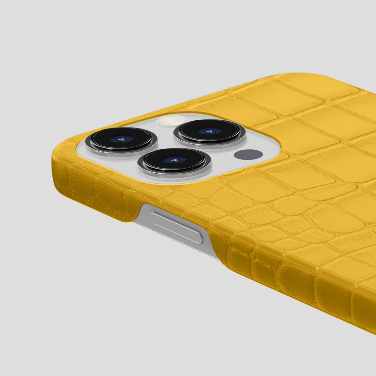 Yellow iPhone 15 Pro Max Slim Case Alligator -6 | Yellow