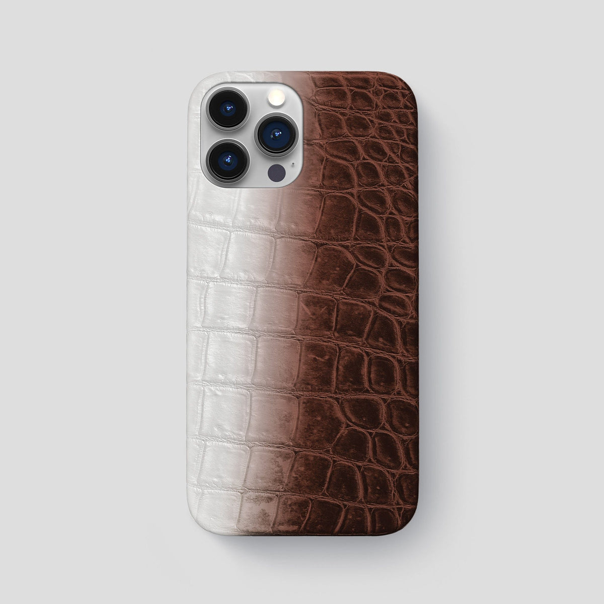 Dark Brown iPhone 15 Pro Max Slim Case Himalayan Crocodile -1 | Dark-Brown