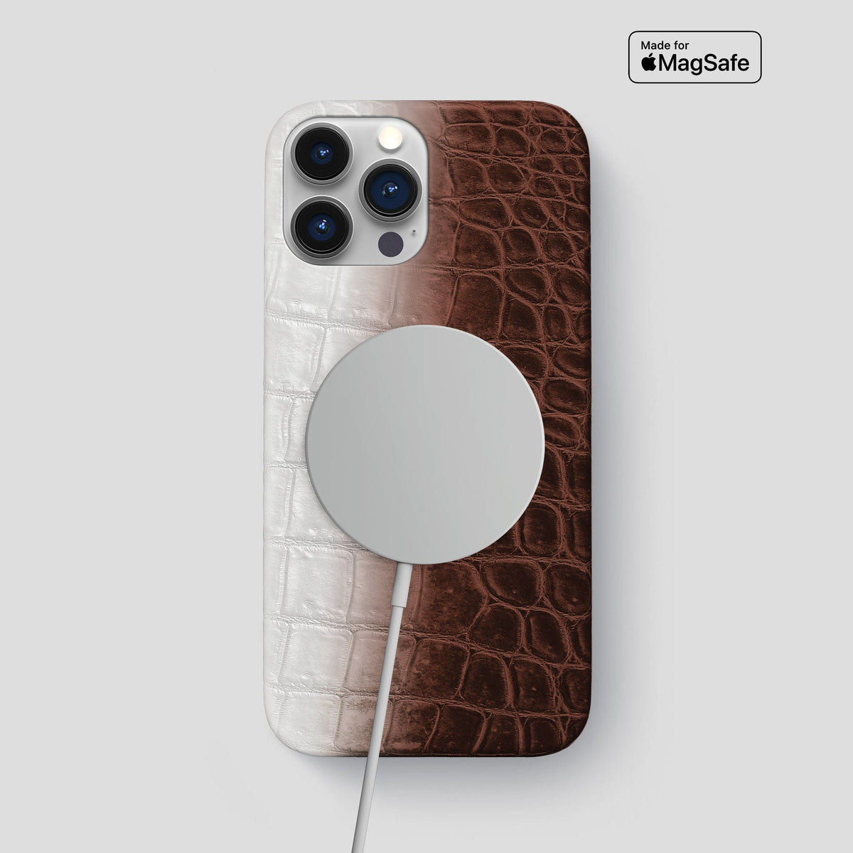 Dark Brown iPhone 15 Pro Max Slim Case Himalayan Crocodile -5 | Dark-Brown