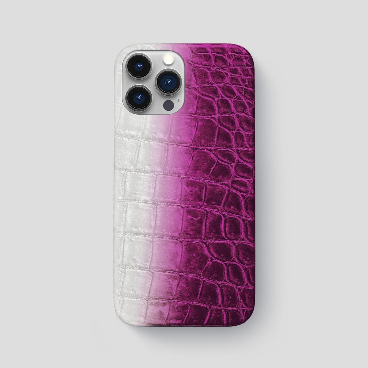 Fuchsia iPhone 15 Pro Max Slim Case Himalayan Crocodile -1 | Fuchsia
