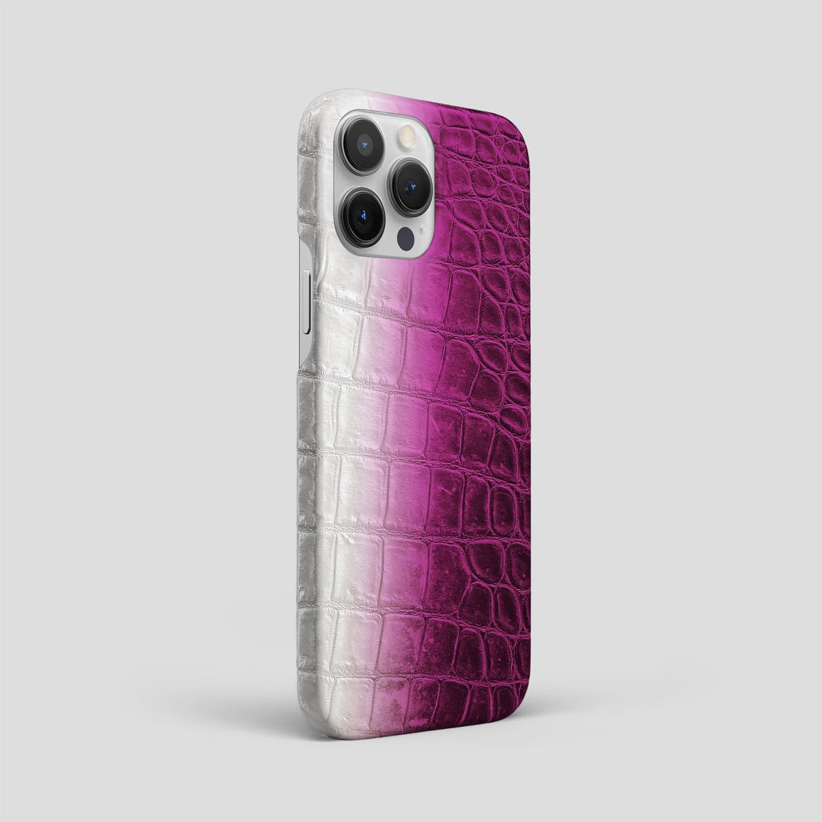 Fuchsia iPhone 15 Pro Max Slim Case Himalayan Crocodile -2 | Fuchsia