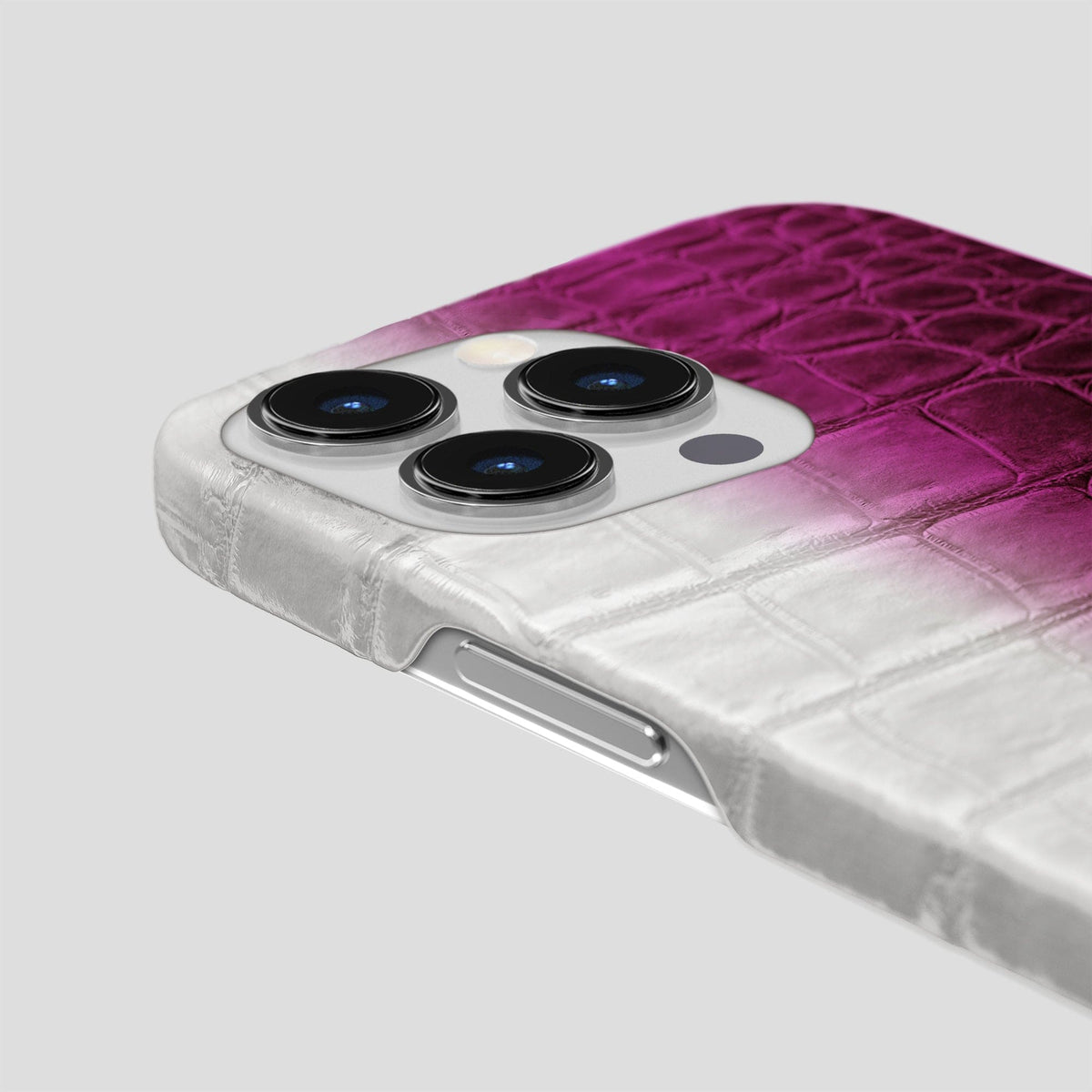 Fuchsia iPhone 15 Pro Max Slim Case Himalayan Crocodile -6 | Fuchsia