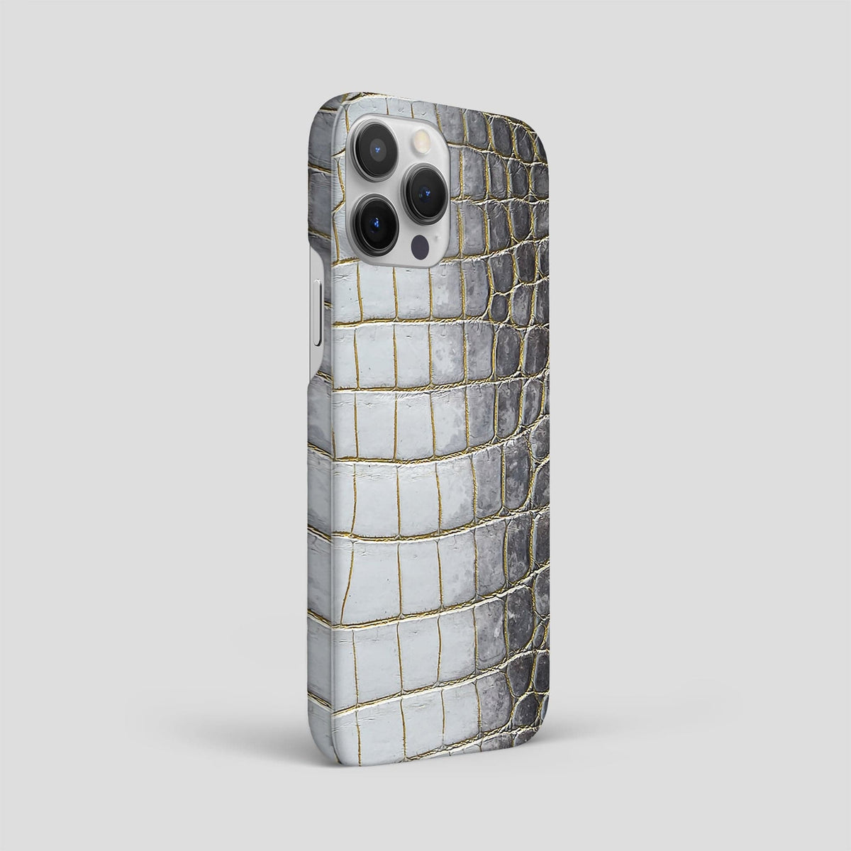 Gold iPhone 15 Pro Max Slim Case Himalayan Crocodile -2 | Gold