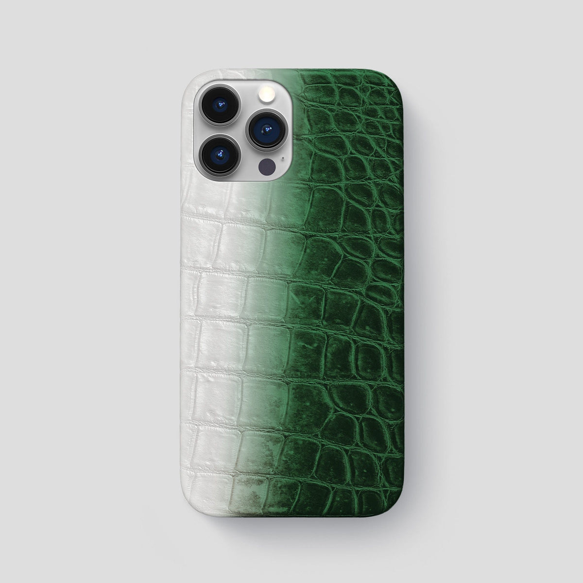 Green iPhone 15 Pro Max Slim Case Himalayan Crocodile -1 | Green