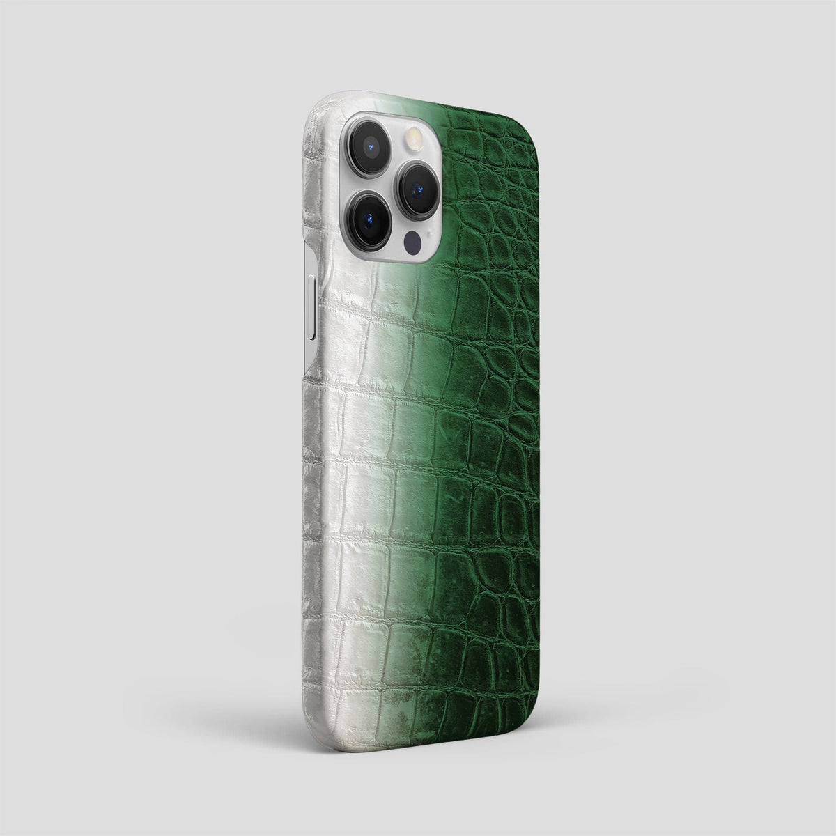 Green iPhone 15 Pro Max Slim Case Himalayan Crocodile -2 | Green