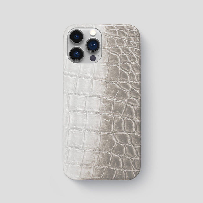 Grey iPhone 15 Pro Max Slim Case Himalayan Crocodile -1 | Grey