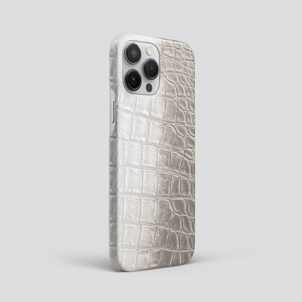 Grey iPhone 15 Pro Max Slim Case Himalayan Crocodile -2 | Grey