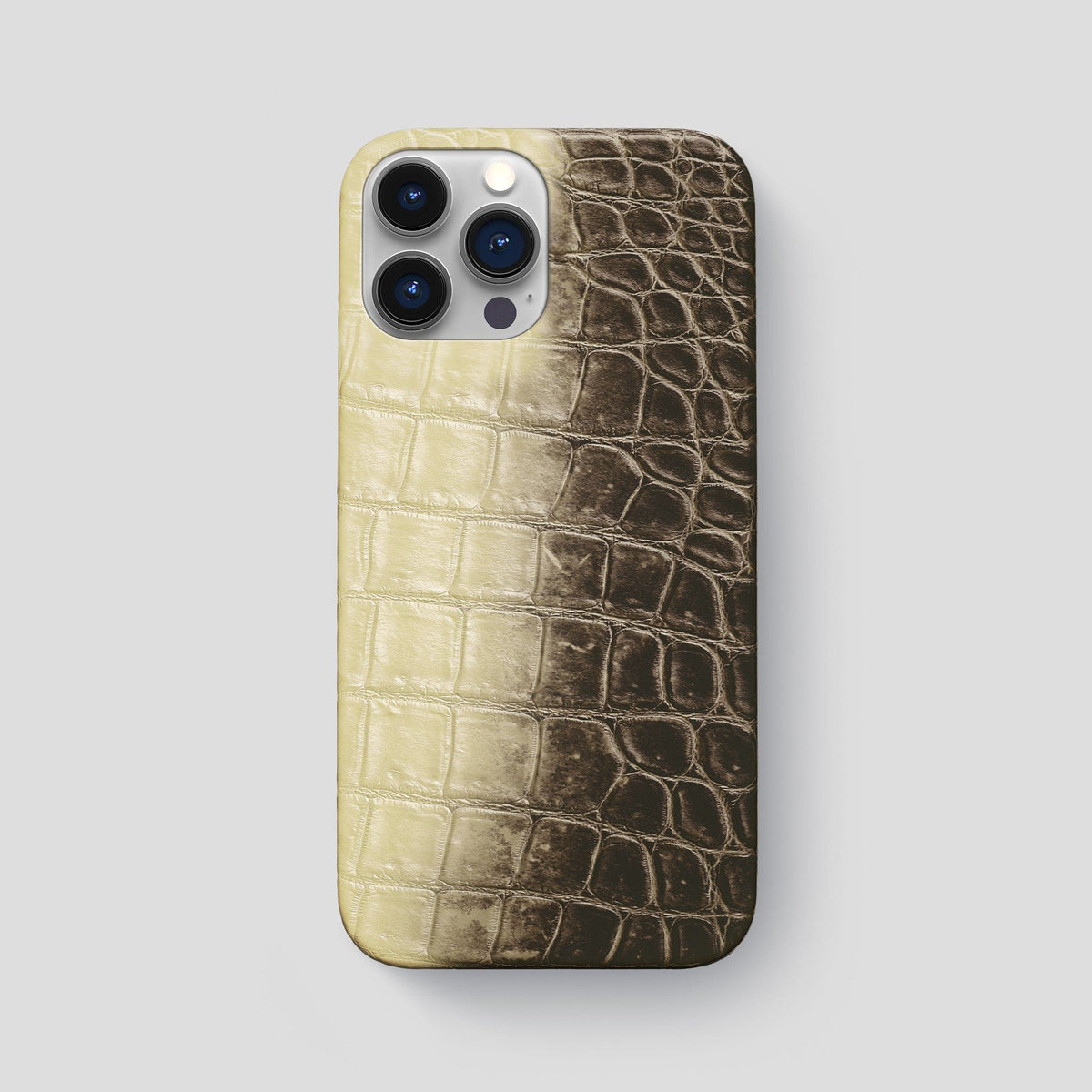 Natural iPhone 15 Pro Max Slim Case Himalayan Crocodile -1 | Natural