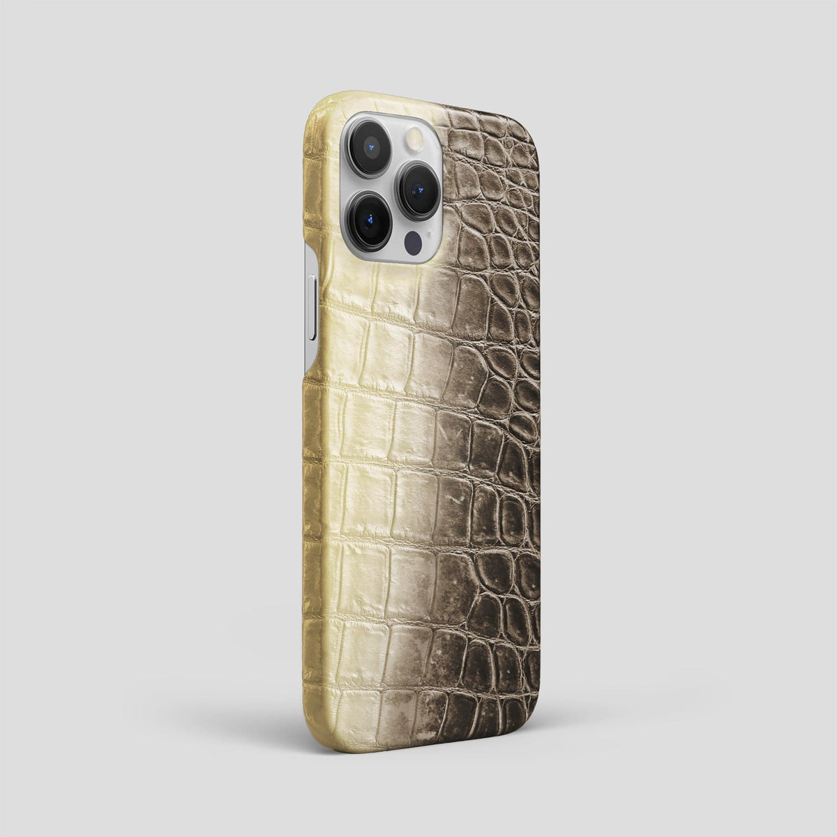 Natural iPhone 15 Pro Max Slim Case Himalayan Crocodile -2 | Natural