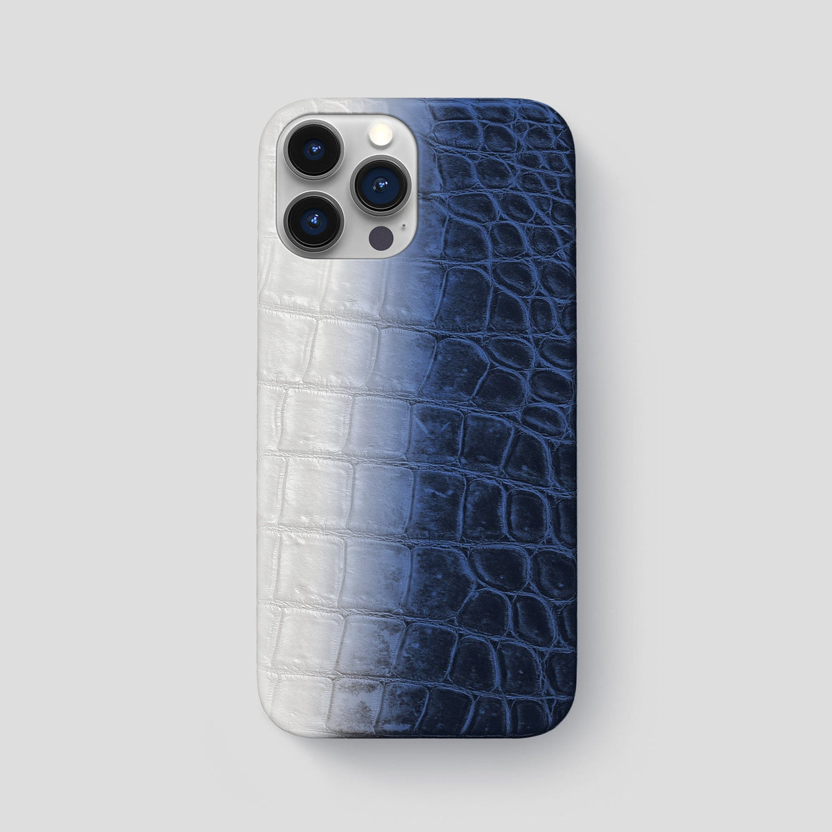 Navy Blue iPhone 15 Pro Max Slim Case Himalayan Crocodile -1 | Navy-Blue