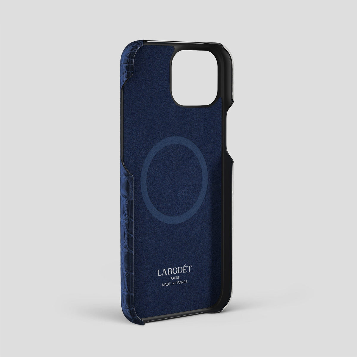Navy Blue iPhone 15 Pro Max Slim Case Himalayan Crocodile -4 | Navy-Blue