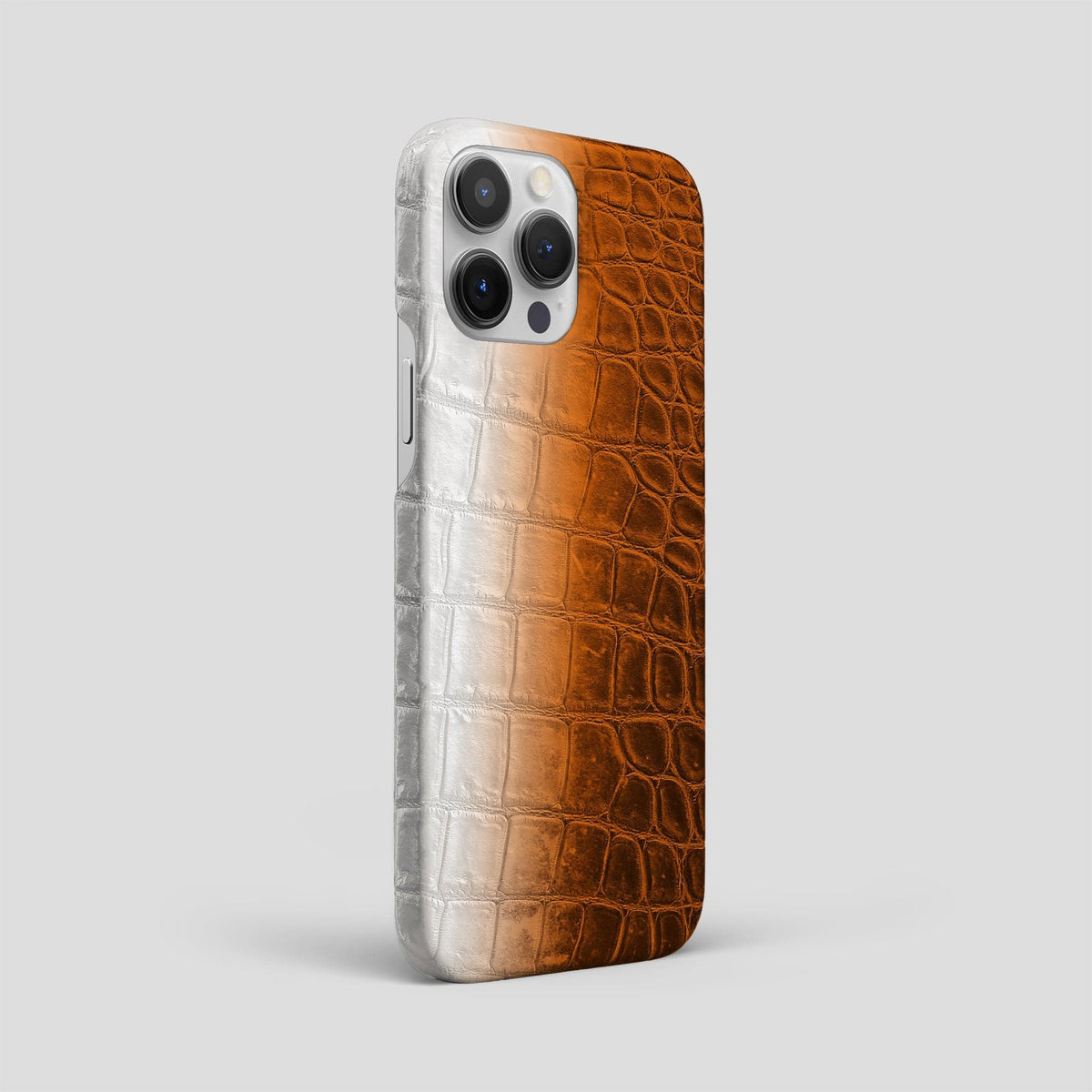 Orange iPhone 15 Pro Max Slim Case Himalayan Crocodile -2 | Orange