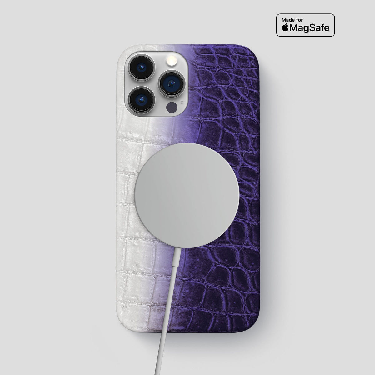 Purple iPhone 15 Pro Max Slim Case Himalayan Crocodile -5 | Purple