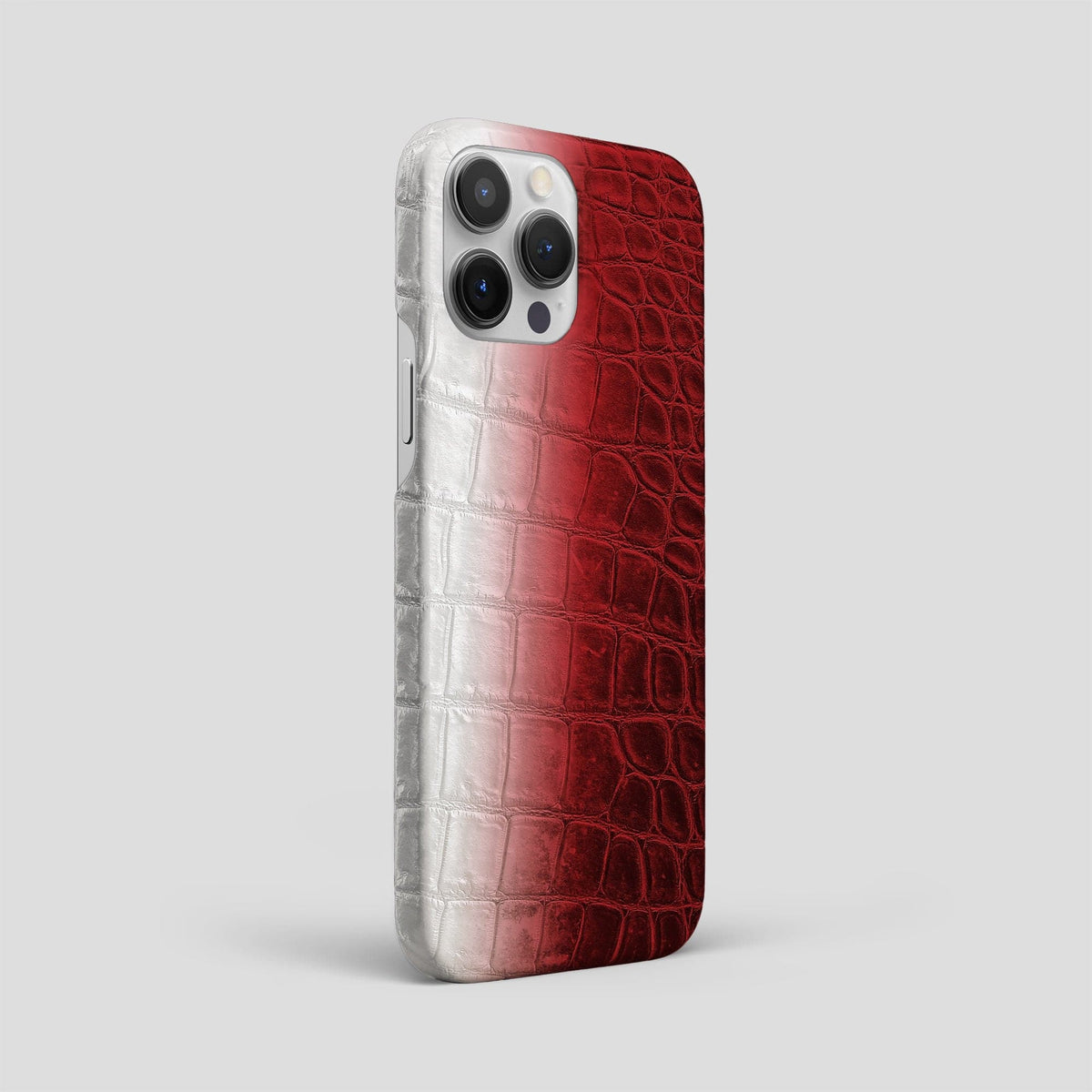 Red iPhone 15 Pro Max Slim Case Himalayan Crocodile -2 | Red