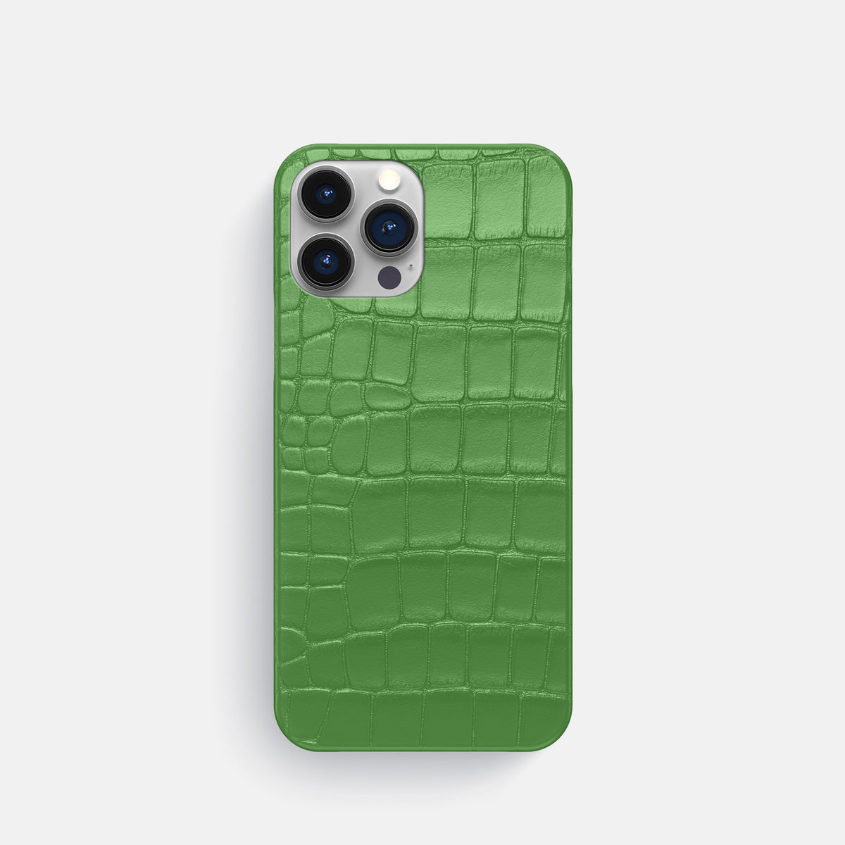 Apple-Green iPhone 16 Pro Slim Case Alligator -1 | Apple-Green