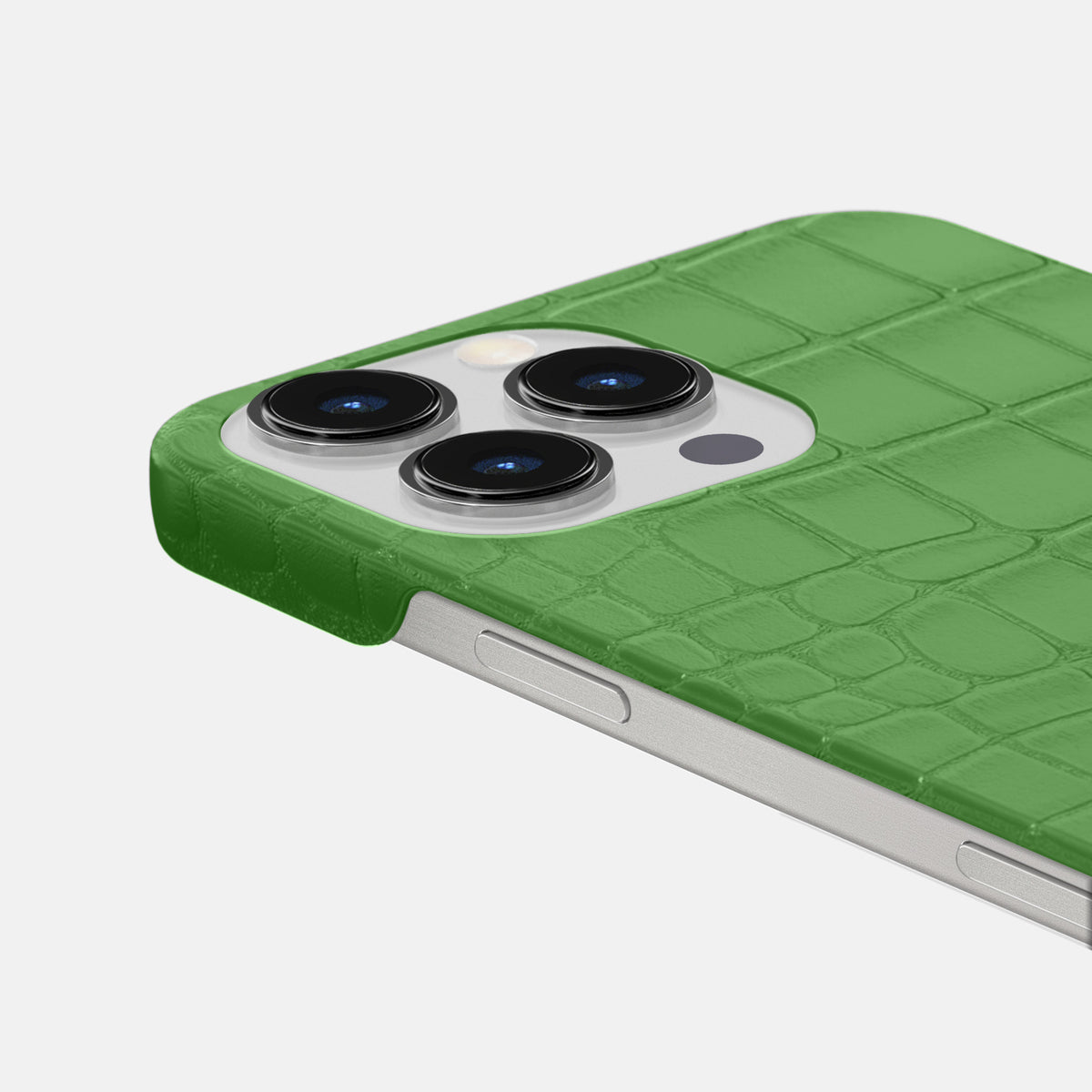 Apple-Green iPhone 16 Pro Slim Case Alligator -6 | Apple-Green