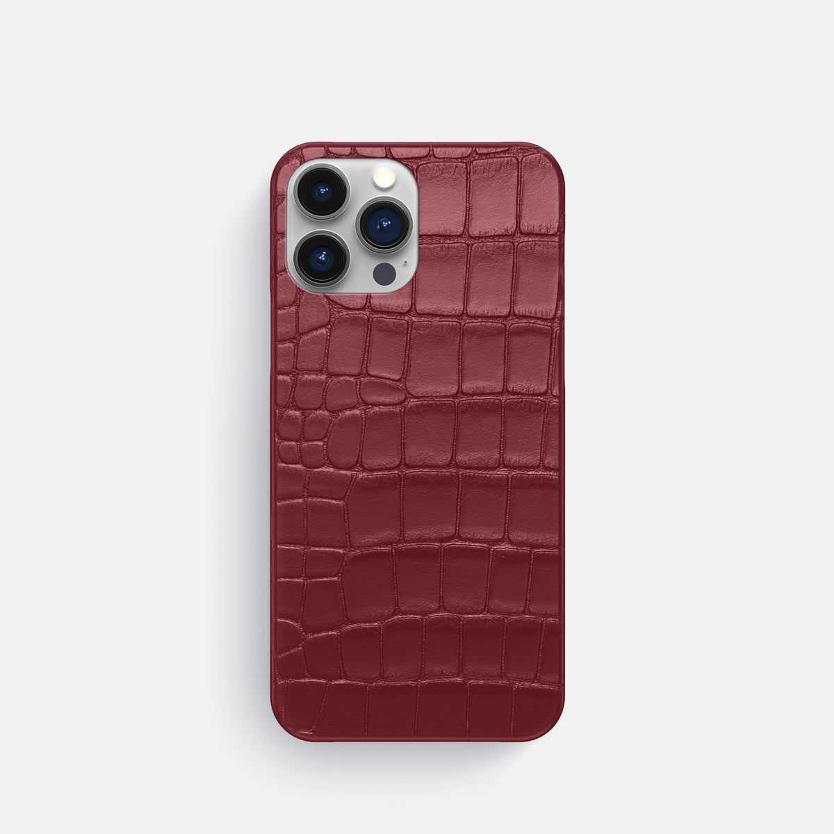 Burgundy iPhone 16 Pro Slim Case Alligator -1 | Burgundy