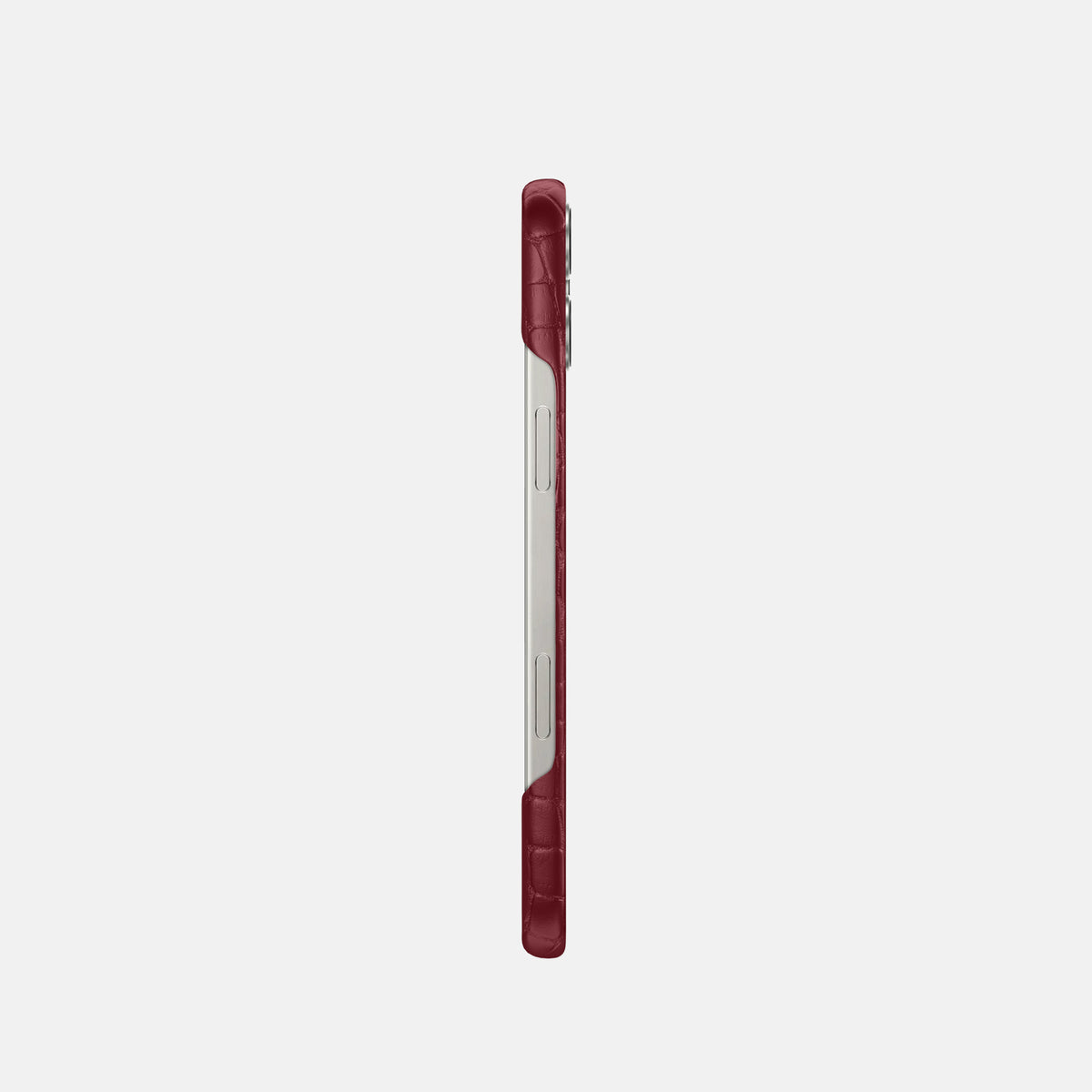 Burgundy iPhone 16 Pro Slim Case Alligator -3 | Burgundy