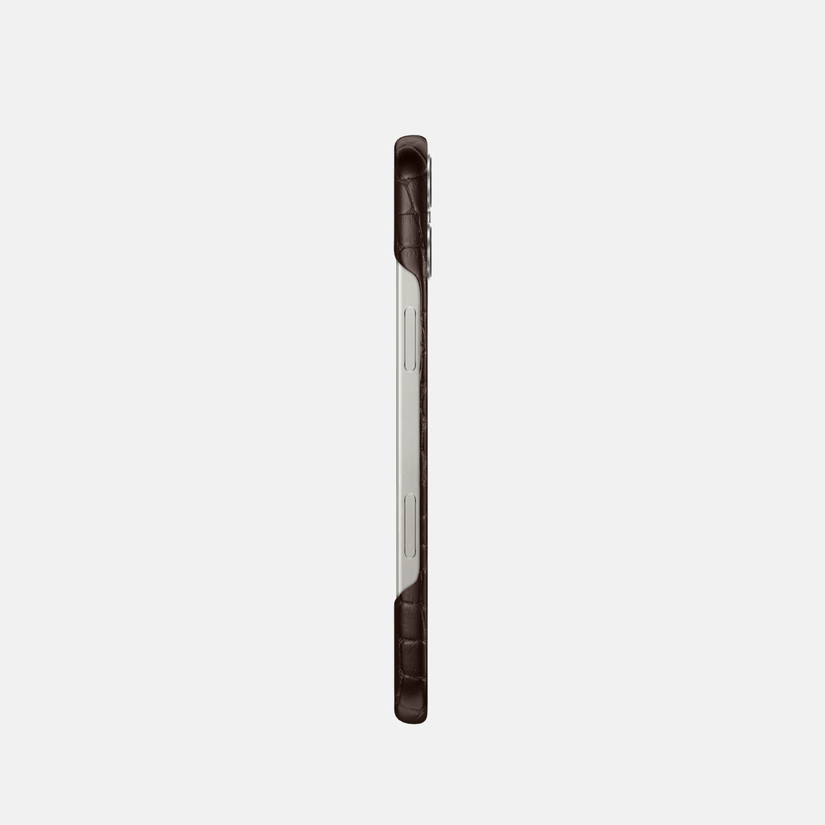 Dark Brown iPhone 16 Pro Slim Case Alligator -3 | Dark-Brown