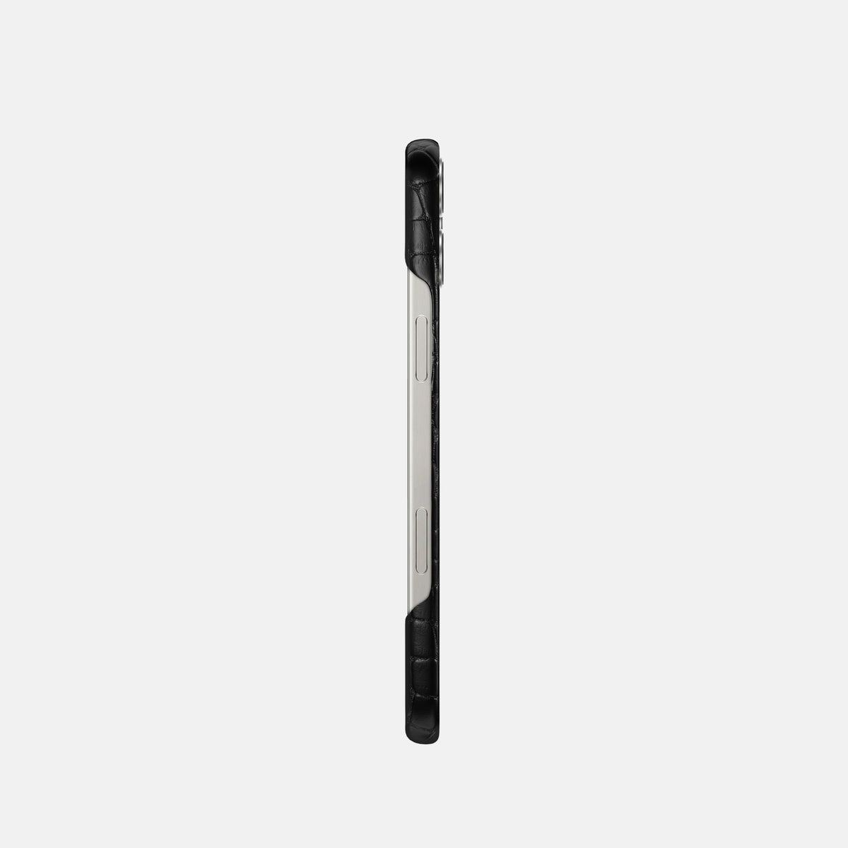 Black iPhone 16 Pro Slim Case Alligator -3 | Black