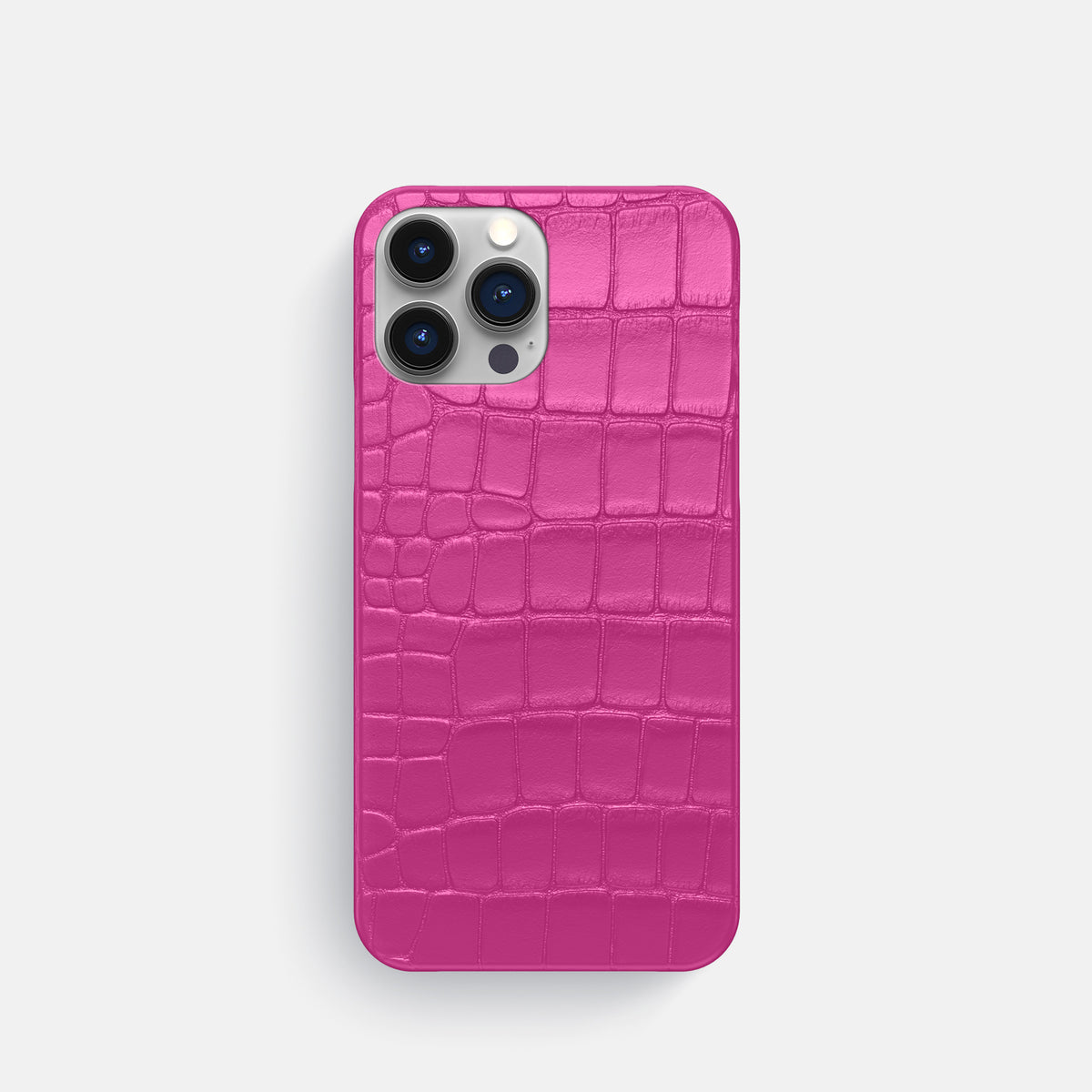 Fuchsia iPhone 16 Pro Slim Case Alligator -1 | Fuchsia