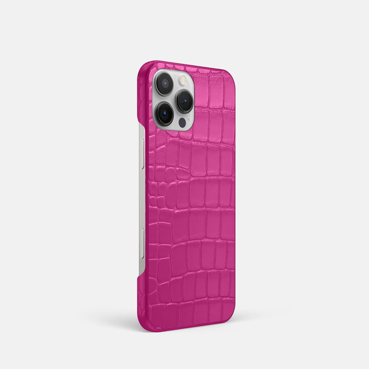 Fuchsia iPhone 16 Pro Slim Case Alligator -2 | Fuchsia