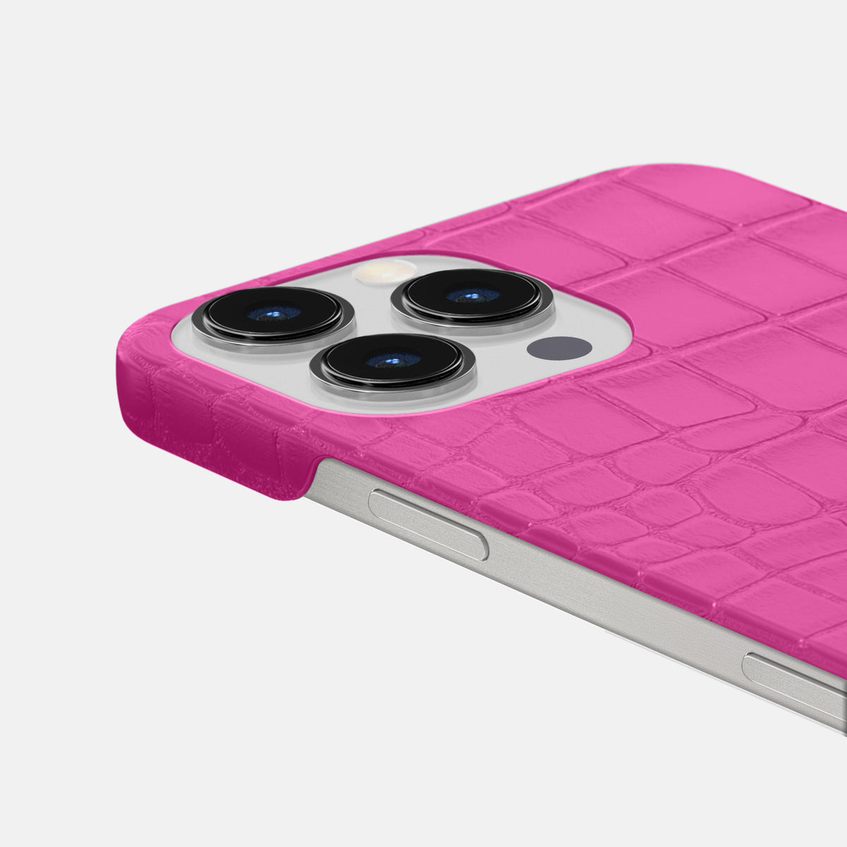 Fuchsia iPhone 16 Pro Slim Case Alligator -6 | Fuchsia