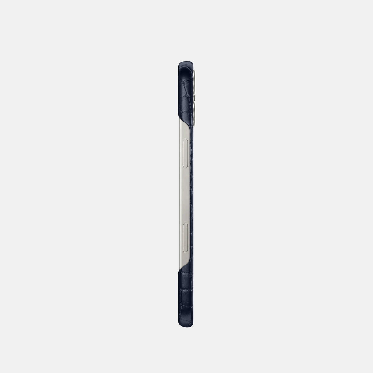 Navy Blue iPhone 16 Pro Slim Case Alligator -3 | Navy-Blue