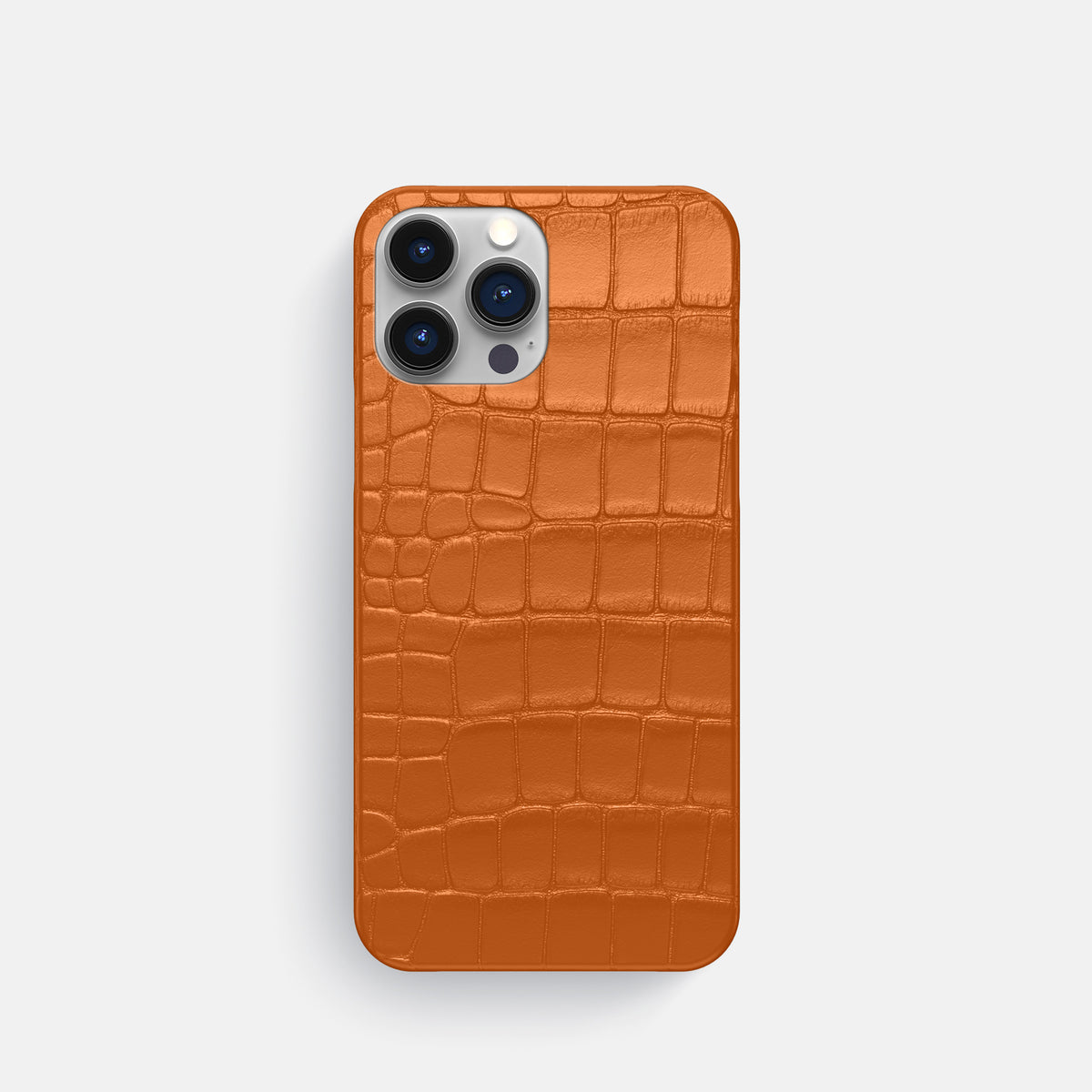 Orange iPhone 16 Pro Slim Case Alligator -1 | Orange